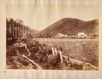 WILLIAM JAMES HARDING Three photographs of the Wanganui township, including Whanganui Collegiate School