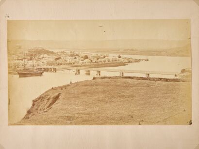 WILLIAM JAMES HARDING Two photographs looking over the Whanganui River and one photograph of the Upper bridge, Manawatu