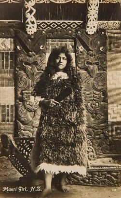 FRANK DUNCAN & CO. Two Photographs of Māori Portraiture by Tanner Bros. Ltd and a Photograph of Māori Carvings by Frank Duncan & Co.