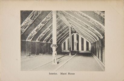 MUIR & MOODIE A postcard depicting Interior of Māori House by Muir & Moodue Including Two Poststamped Postcards Depicting the Whanganui River by S.M & Co.