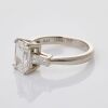 Village Goldsmith, Platinum, 1.60ct Emerald Cut, D colour, Flawless / 0.37ct Baguette Diamond Ring - GIA certified - 2
