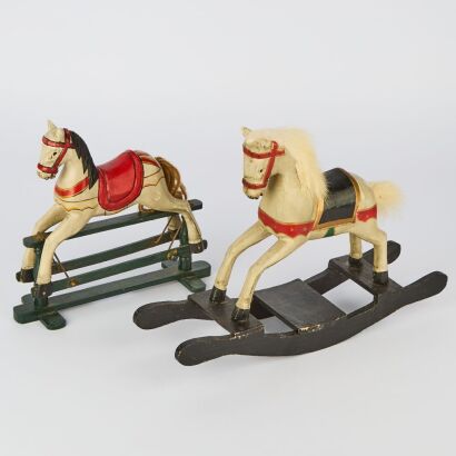 A Pair of Vintage Rocking Horse Toys