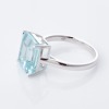 18ct White Gold, 6.74ct Modern, Aquamarine Cocktail Ring - Near new - 2