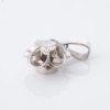 Platinum, 0.22ct Diamond Flower Pendant - 2