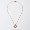 10ct Yellow Gold, Modern, 0.90ct Diamond Heart Pendant on 9ct Yellow Gold, 45cm Snake-like Chain - 2