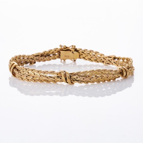 9ct Yellow Gold, Italian, 'S' Fancy Link Bracelet