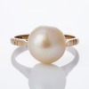9ct Yellow Gold, 9.50mm Cultured Baroque Pearl Ring