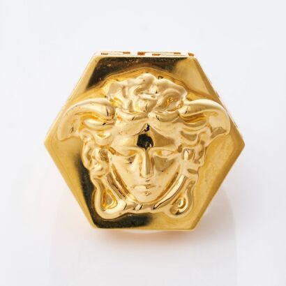 Gold-Plated, Modern, Medusa Ring (unbranded)