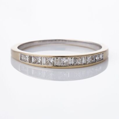 18ct White Gold, 0.50ct Diamond Band Ring