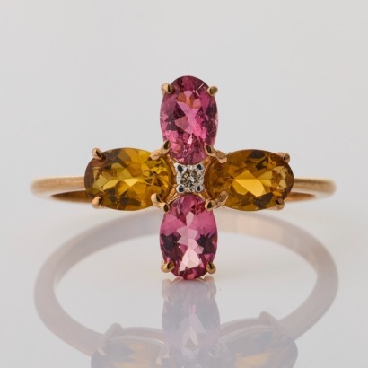 14ct Rose Gold, 1.82ct Tourmaline / 0.02ct Diamond Ring
