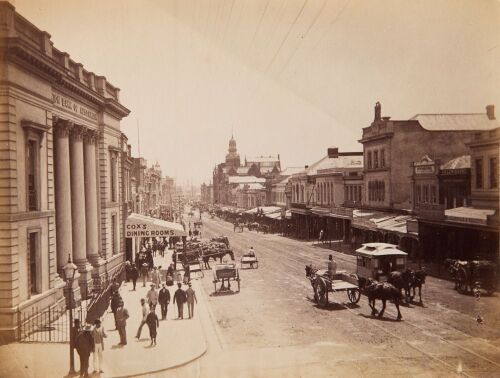 JOSIAH MARTIN Looking Along Queen Street Towards Customs Street