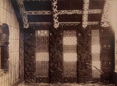 JOSIAH MARTIN Porch exterior of Te Tokanganui-A-Noho wharenui - Te Kuiti