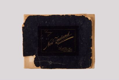 DAVID ALEXANDER DE MAUS An empty album entitled "Scenery of New Zealand. D. A. Der Maus. Exhibition Photographer. Port Chalmers"