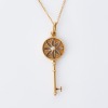 Tiffany & Co., 18ct Rose Gold, .02ct Diamond Set, Small Daisy Key Pendant on 40cm Chain with Box