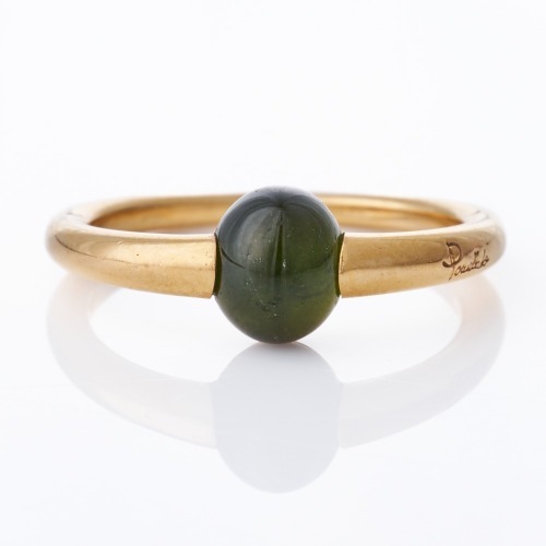 Pomellato, 18ct Yellow Gold, Cabochon Cut Green Tourmaline Ring