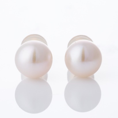 La Perle, 18ct Yellow Gold, 7mm Akoya-Type Pearl Stud Earrings with Box