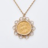 9ct Yellow Gold 1901 Sovereign Coin Pendant with Chain