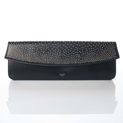 Celine, Black Calfskin Evening Clutch
