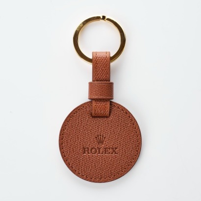 Rolex, Brown Leather Australian Open Key Ring with Box - Near new