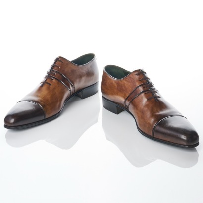 Artioli, Brown Leather Oxford Shoes with Box, Size 11