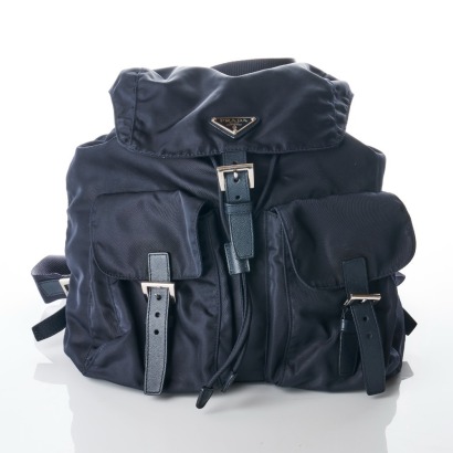 Prada, Dark Navy Nylon Backpack