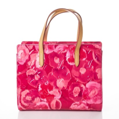 Louis Vuitton, Red Watercolour Floral Tote / Louis Vuitton Monogram Vernis Ikat Catalina Handbag