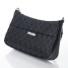 Gucci, Black GG Canvas Bamboo Handle Pochette - 2