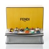 Fendi, Grey Leather Micro Baguette Wallet on Chain - 3