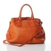 Prada, Orange Vitello Daino Leather Tote Bag