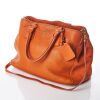 Prada, Orange Vitello Daino Leather Tote Bag - 2