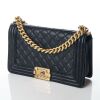 Chanel, Navy Caviar Boy Bag, Size New Medium - 2