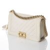 Chanel, White Lambskin Boy Bag, Size New Medium - 2