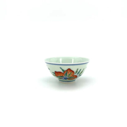 A Chinese Doucai Sanduo 'Three Abundances' Cup (Da Qing Yongzheng Nian Zhi Mark)