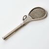 Sterling Silver, Sampson Mordan Propelling Pencil in Novelty Tennis Racquet Shape, circa 1870-1900