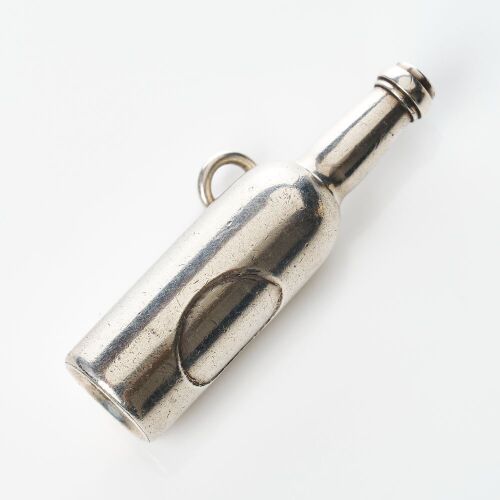 Sterling Silver, Sampson Mordan, Victorian Propelling Pencil in Novelty Beer Bottle Shape
