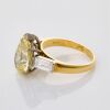 18ct Yellow / White Gold, 5.00ct Fancy Yellow Pear Shape / .89ct Baguette Cut Diamond Ring - 2