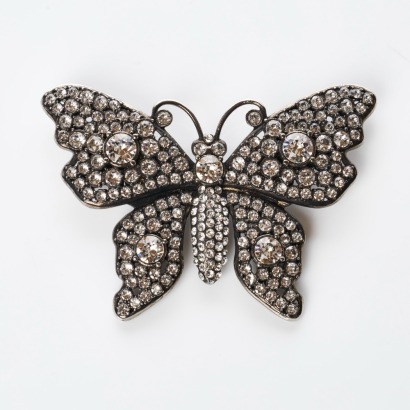 Gucci, Crystal Butterfly Brooch