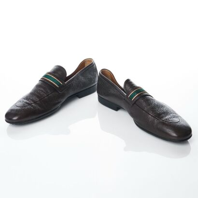 Moreschi, Brown Leather Loafers with Box, Size 11