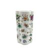 A Chinese Famille Rose 'Floral and Butterfly' Brush Pot