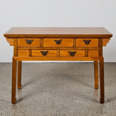 An Elmwood Desk c.1880