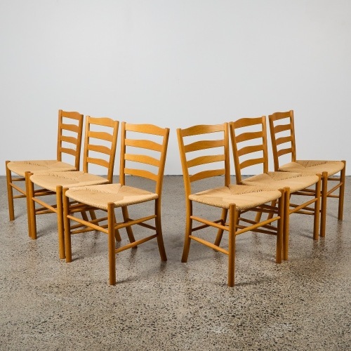 A Set Of Six Church Chairs In Oak By Kaare Klint