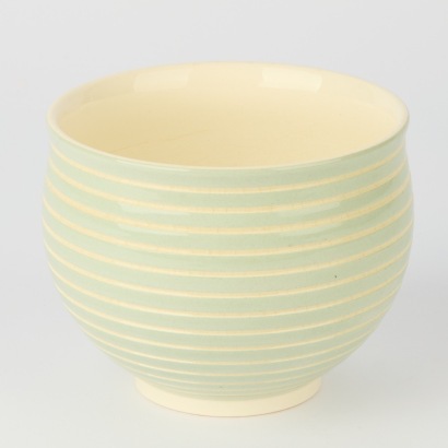 A Keith Murray Celadon Vase with Ribbed Design for Wedgewood
