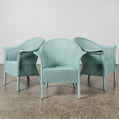 A Set Of Three Chairs by Lusty Lloyd Loom