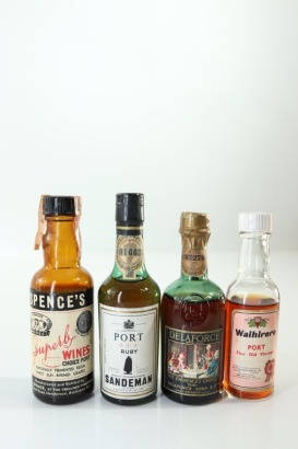 (1) Mixed Port Miniatures, 4 Bottles Sold as One Lot