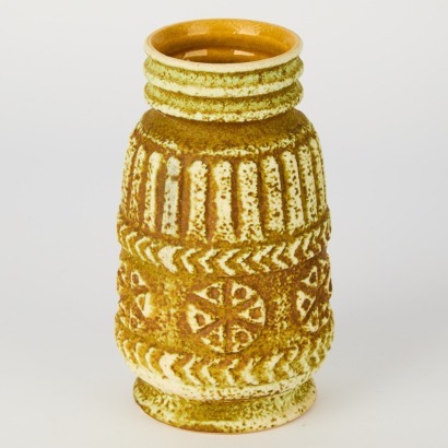 A Vintage Olive Green West German Vase