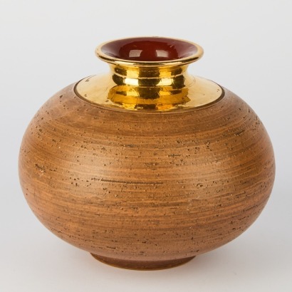 A Vintage Studio 4/Ex Bitossi Ceramic Vase, Italy