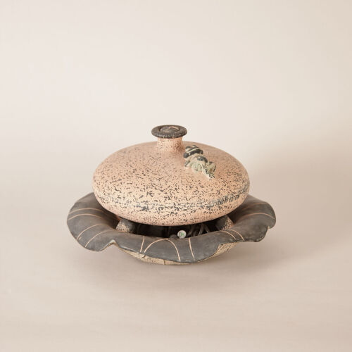 A Chinese Lotus Leaf Fountain Ornament