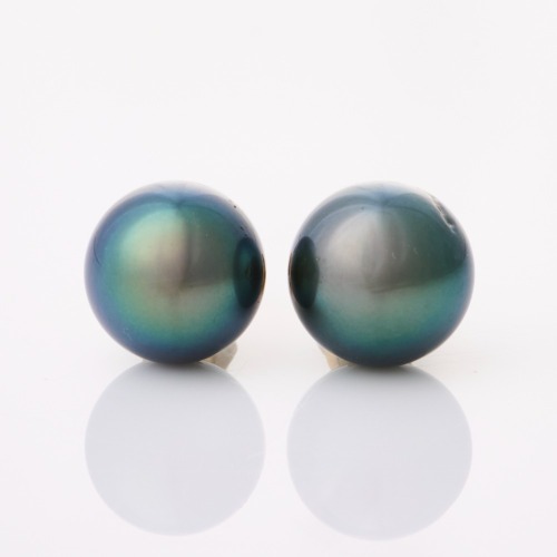9ct Yellow Gold, Round, 9.8mm South Sea Pearl Stud Earrings