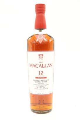 (1) The Macallan 110 Proof Sherry Oak Cask 12 Year Old Single Malt Scotch Whisky, Speyside, 750ml, 55% ABV