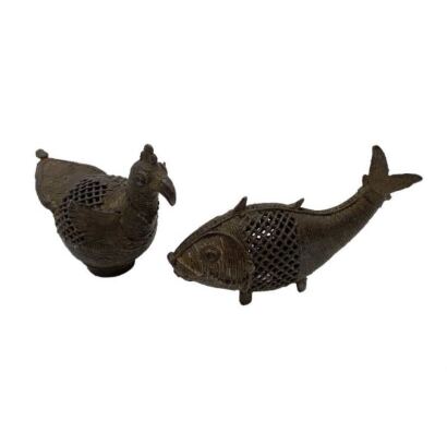 Two Oriental Copperwire Ornaments